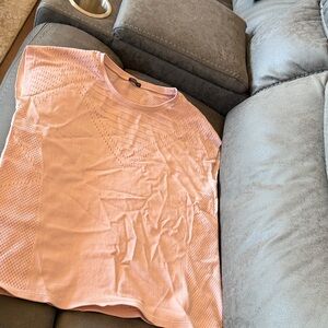 Textured Pink Short Sleeve Top